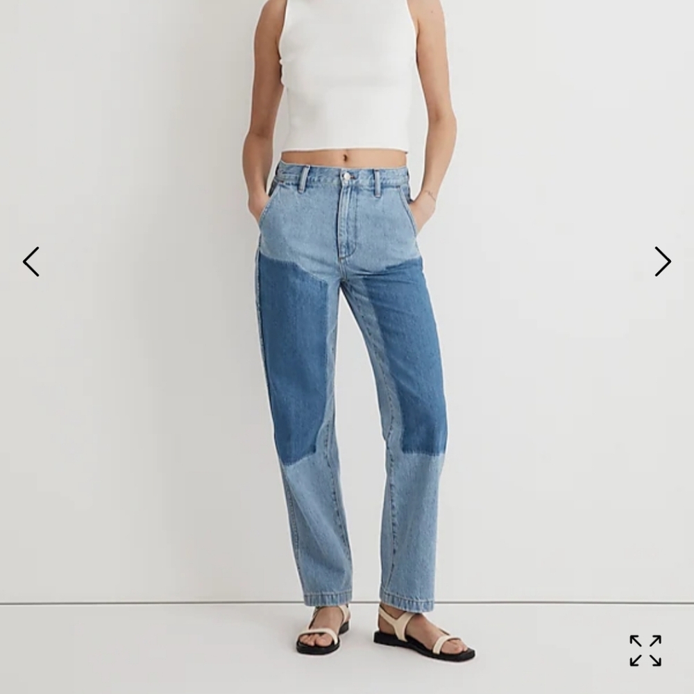 NEW Madewell 90s Straight Jean in Shadow Panel, size 27